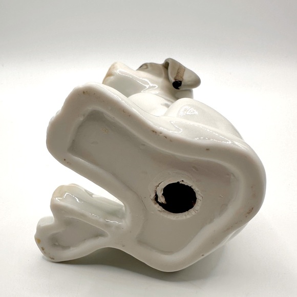 Adorable Puppy Dog Porcelain Figurine Gray & White, Great Preowned Condition. - Picture 7 of 7